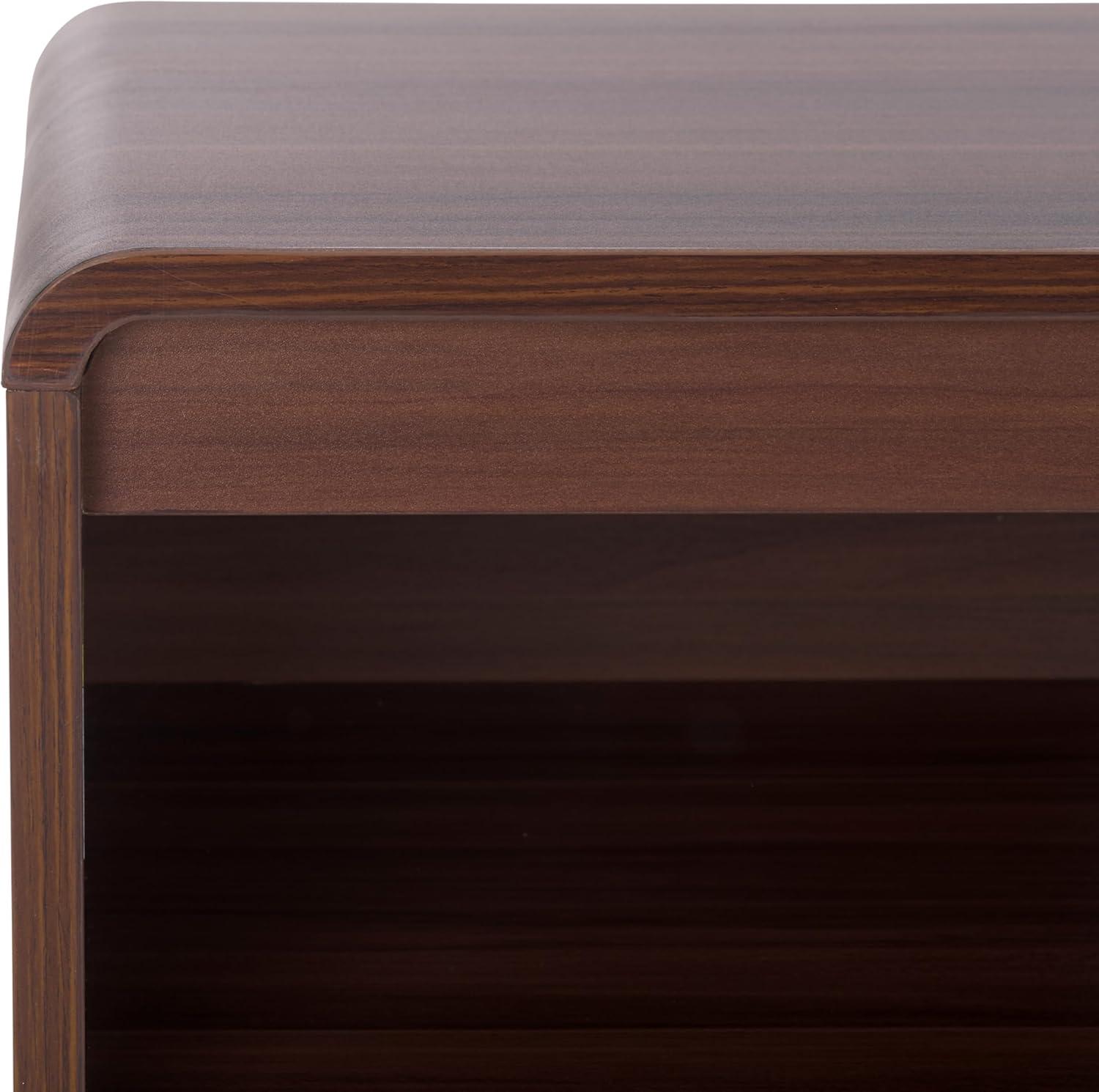image:imageSAFAVIEH Arsenio TV Stand for up to 65 Flatscreen Walnut Brown 4 Doors with Interior Storage 2 Shelves Sideboard Entertainment Media Console MED3101AWalnut