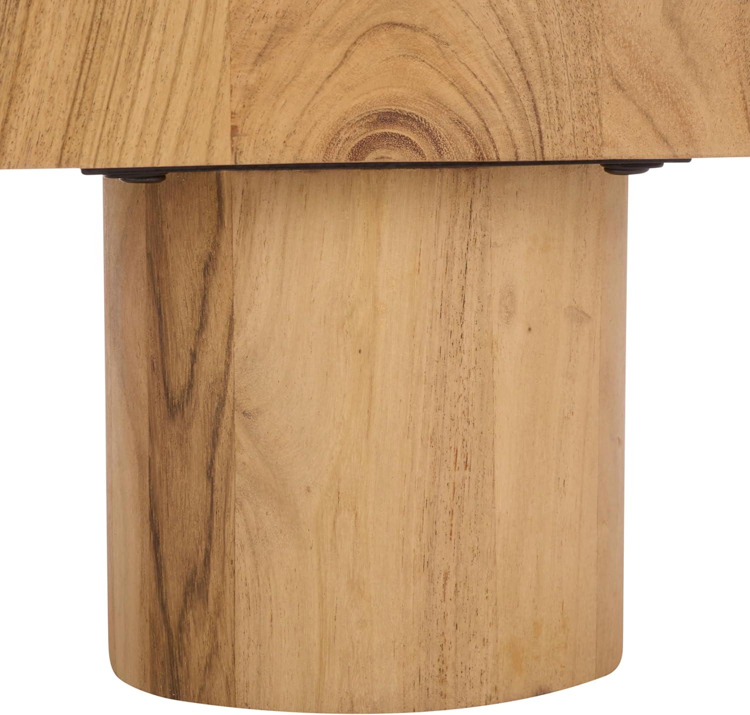 image:imageSAFAVIEH Couture Collection Ashlietta Natural Wood amp Travertine Top Sideboard Modern Storage Cabinet Fully Assembled SFV5778ANaturalTravertine