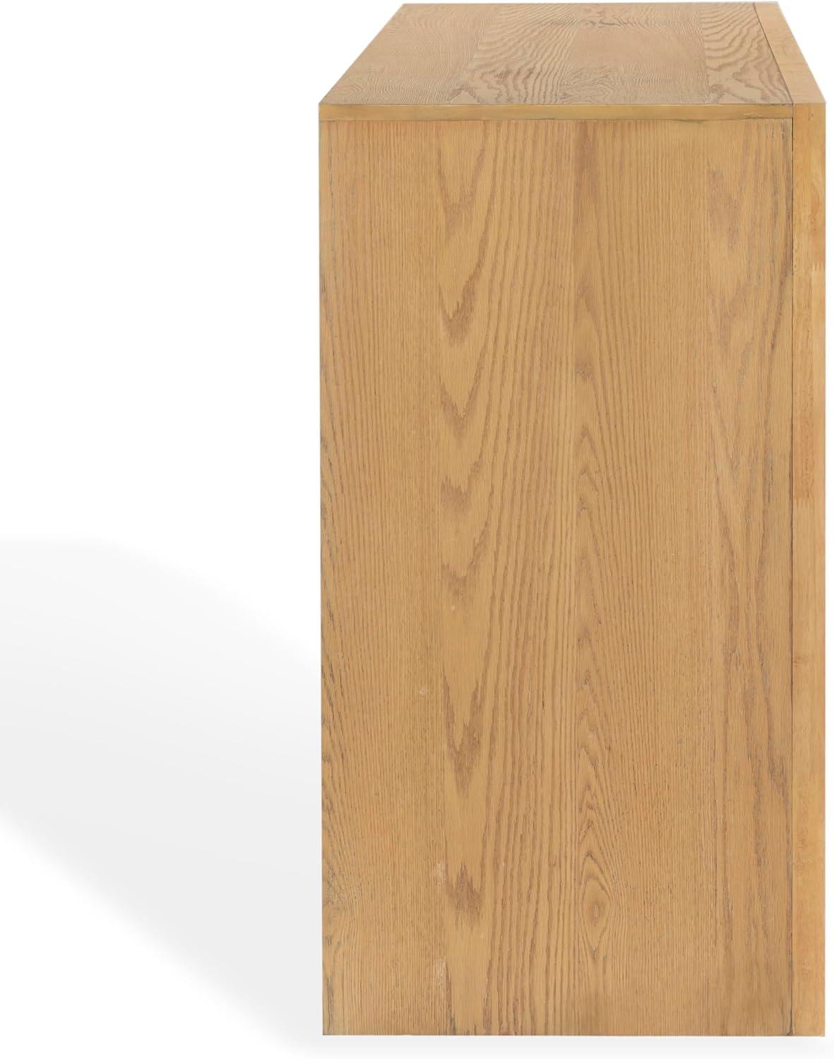 image:imageSAFAVIEH Couture Collection Darnell Medium Oak Wood Sideboard 3 Drawers amp 2 Cabinets Modern Storage Buffet Fully Assembled SFV2216CNatural