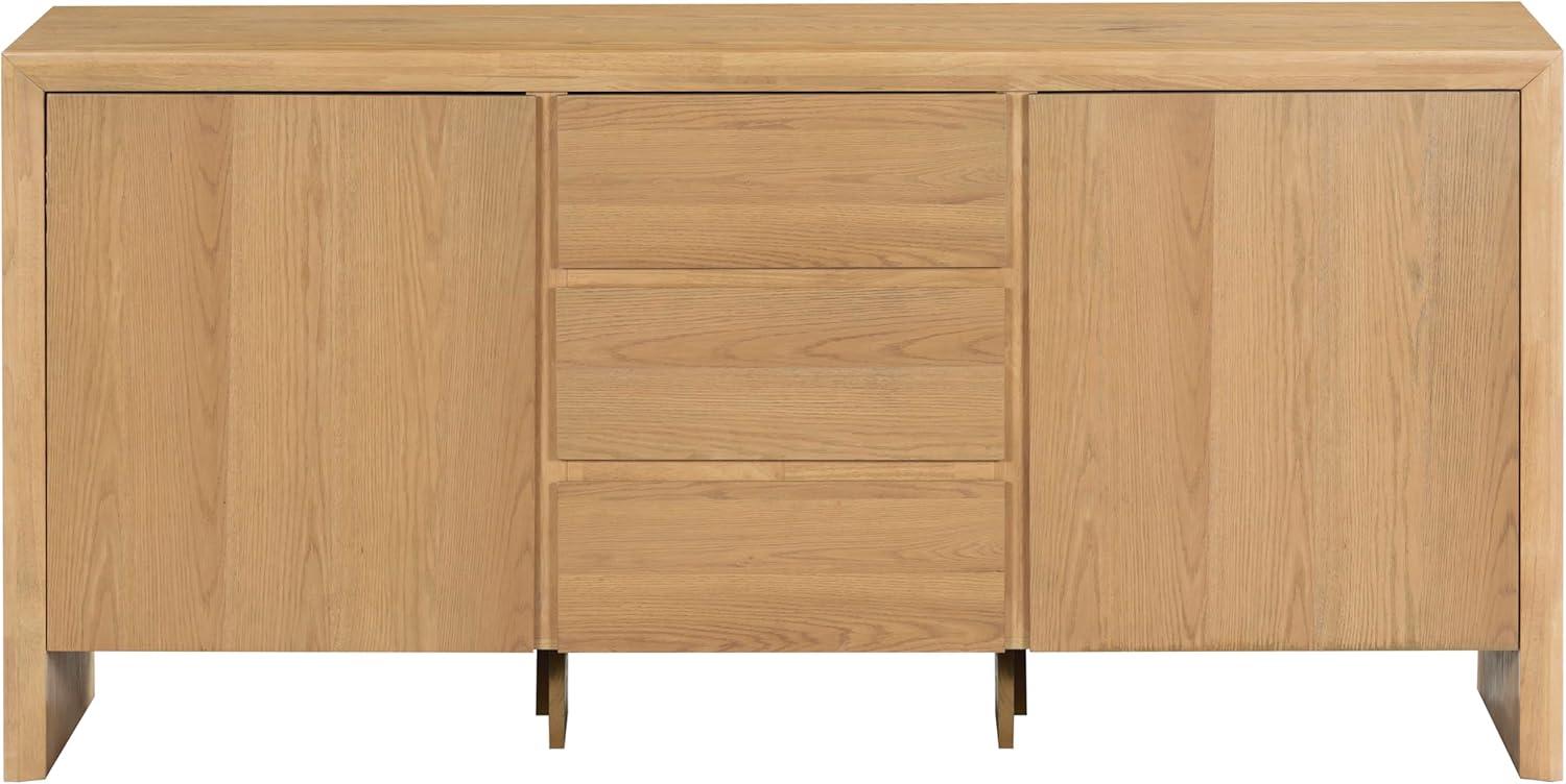 image:imageSAFAVIEH Couture Collection Darnell Medium Oak Wood Sideboard 3 Drawers amp 2 Cabinets Modern Storage Buffet Fully Assembled SFV2216CNatural