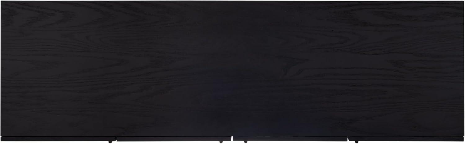 image:imageSAFAVIEH Couture Collection Doderick MidCentury White Washed 4Door Entertainment Media Standd Fits up to a 65 Flatscreen TVBlack