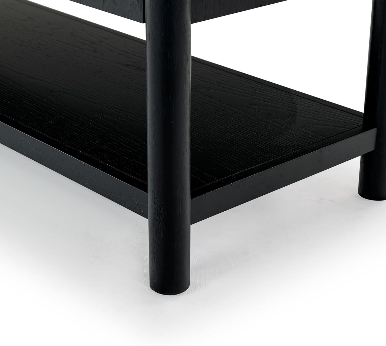 image:imageSAFAVIEH Couture Collection Jaylessa Natural 3Door Entertainment Media TV Stand Fits up to a 75 Flatscreen TelevisionBlack