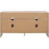 SAFAVIEH Arsenio TV Stand for up to 65″ Flatscreen, Walnut Brown, 4 Doors with Interior Storage, 2 Shelves, Sideboard Entertainment Media Console (MED3101A)(Light Cream)