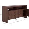 SAFAVIEH Arsenio TV Stand for up to 65″ Flatscreen, Walnut Brown, 4 Doors with Interior Storage, 2 Shelves, Sideboard Entertainment Media Console (MED3101A)(Walnut)