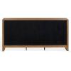 SAFAVIEH Couture Collection – Darnell Medium Oak Wood Sideboard, 3 Drawers & 2 Cabinets, Modern Storage Buffet, Fully Assembled (SFV2216C)(Medium Oak)