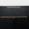 SAFAVIEH Couture Collection Gabrietta Black/Gold Entertainment Media TV Stand- Fits up to a 65″ Flatscreen Television (Fully Assembled)(Black/Gold)