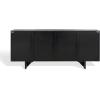 SAFAVIEH Couture Collection Hewitt Black 4-Door Sideboard (Fully Assembled)(Black)