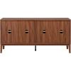 SAFAVIEH Home Collection – Sibyl Walnut Sideboard Media Stand, Fits up to 70″ Flatscreen TV, 4 Doors with Interior Storage (MED9645A)(Walnut)