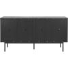 SAFAVIEH Mayln TV Stand for up to 70″ Flatscreen – Walnut, White & Black, 4 Doors with Interior Storage, Cabinet Sideboard Entertainment Media Console (MED9634A)(Black/White)