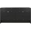 SAFAVIEH Narine TV Stand for up to 65″ Flatscreen – Distressed Black, 4 Doors with Interior Storage, 2 Open Shelves, Sideboard Entertainment Media Console Cabinet (MED9620E)(Black)