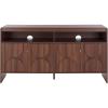 SAFAVIEH Arsenio TV Stand for up to 65″ Flatscreen, Walnut Brown, 4 Doors with Interior Storage, 2 Shelves, Sideboard Entertainment Media Console (MED3101A)(Walnut)