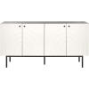 SAFAVIEH Mayln TV Stand for up to 70″ Flatscreen – Walnut, White & Black, 4 Doors with Interior Storage, Cabinet Sideboard Entertainment Media Console (MED9634A)(Black/White)