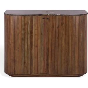 SAFAVIEH Couture Collection – Jamilah Brown 2-Door 2-Shelf Marble Top Chest, Fully Assembled (SFV5775A)(Brown)