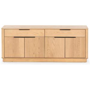 SAFAVIEH Couture Collection Gabrietta Black/Gold Entertainment Media TV Stand- Fits up to a 65″ Flatscreen Television (Fully Assembled)(Natural/Black)