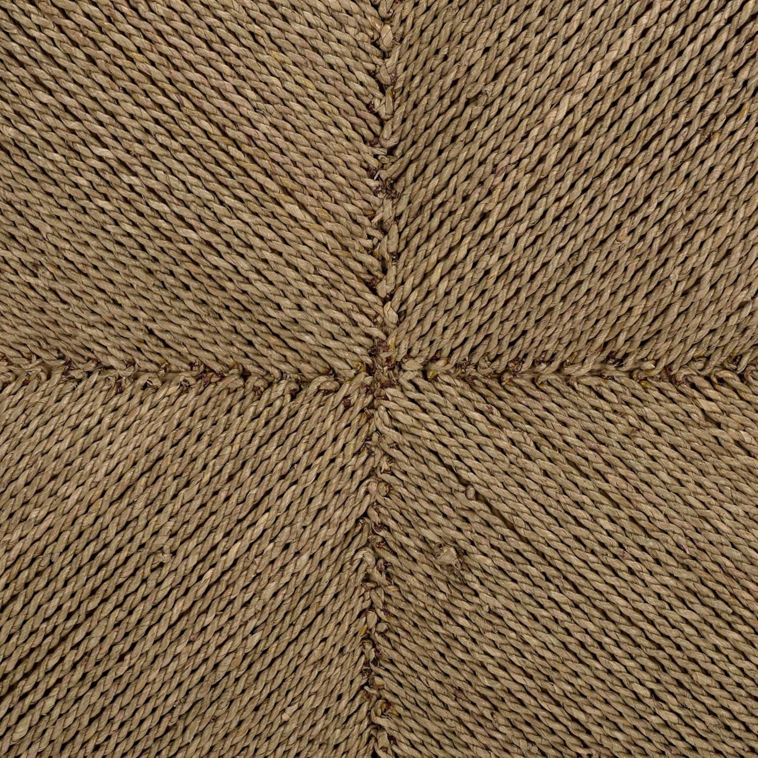image:imageSAFAVIEH Couture Collection Malta Natural Woven Seagrass Square Ottoman Fully Assembled CWK2028ANatural