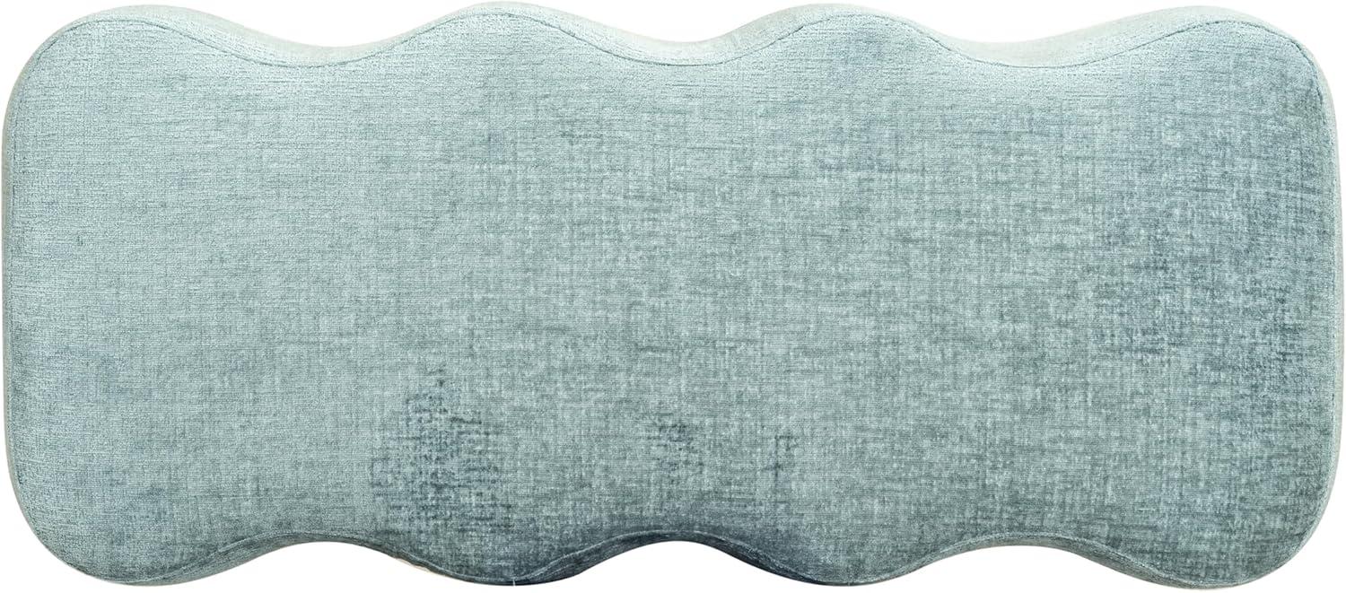 image:imageSAFAVIEH Couture Collection Jacqualessa Light Brown Chenille Bench Fully AssembledBlue