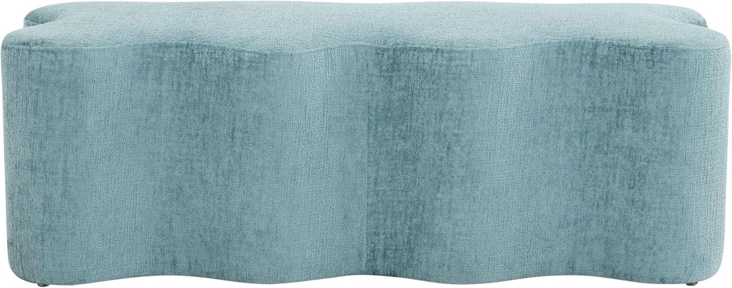 image:imageSAFAVIEH Couture Collection Jacqualessa Light Brown Chenille Bench Fully AssembledBlue