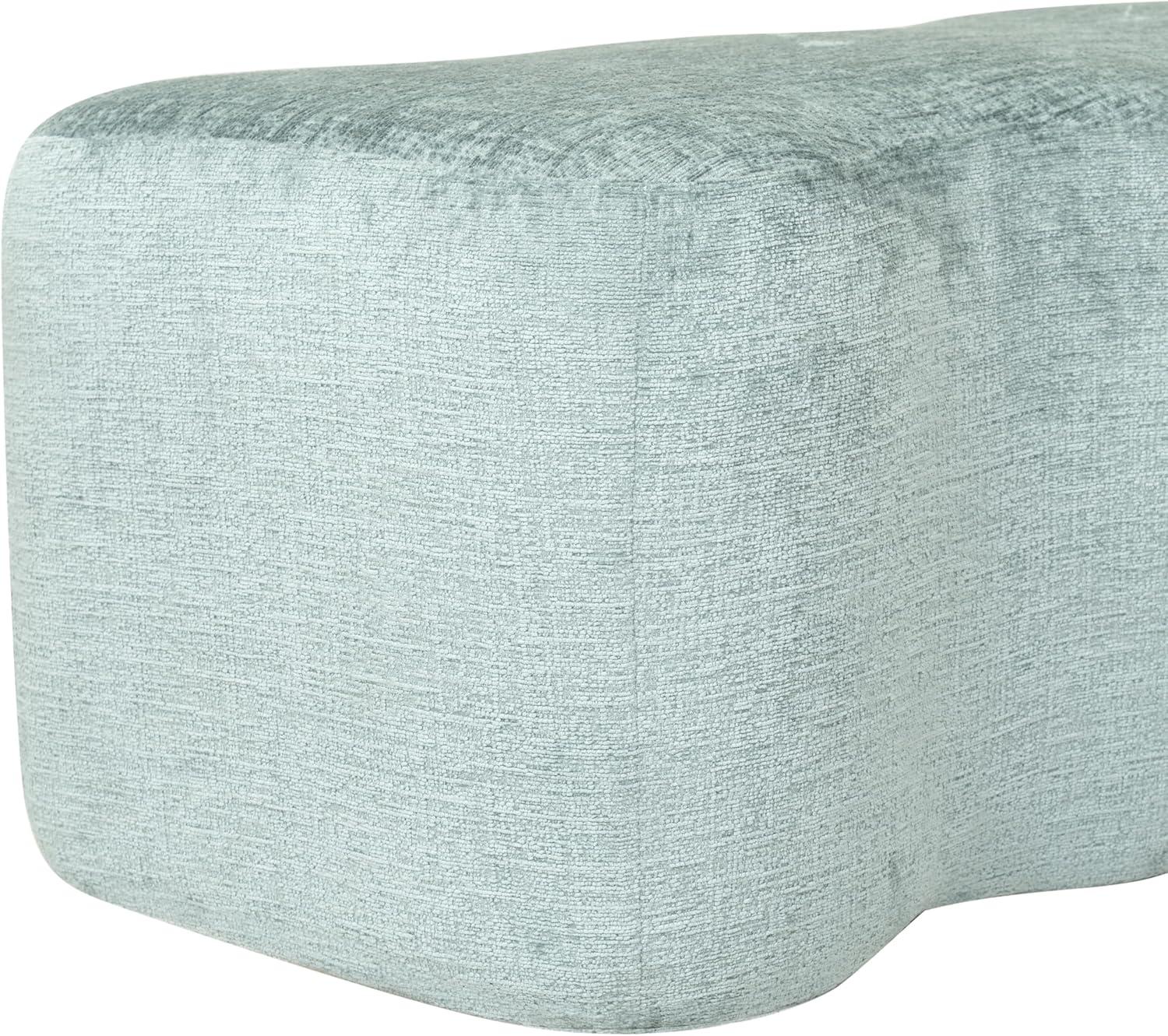 image:imageSAFAVIEH Couture Collection Jacqualessa Light Brown Chenille Bench Fully AssembledBlue