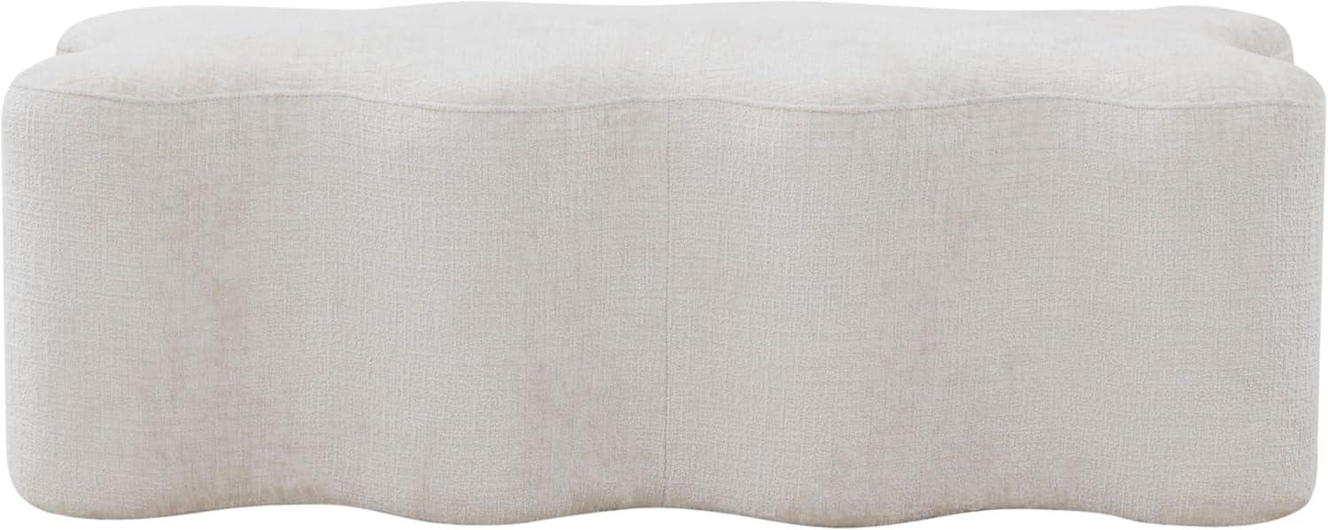 image:imageSAFAVIEH Couture Collection Jacqualessa Light Brown Chenille Bench Fully AssembledCream