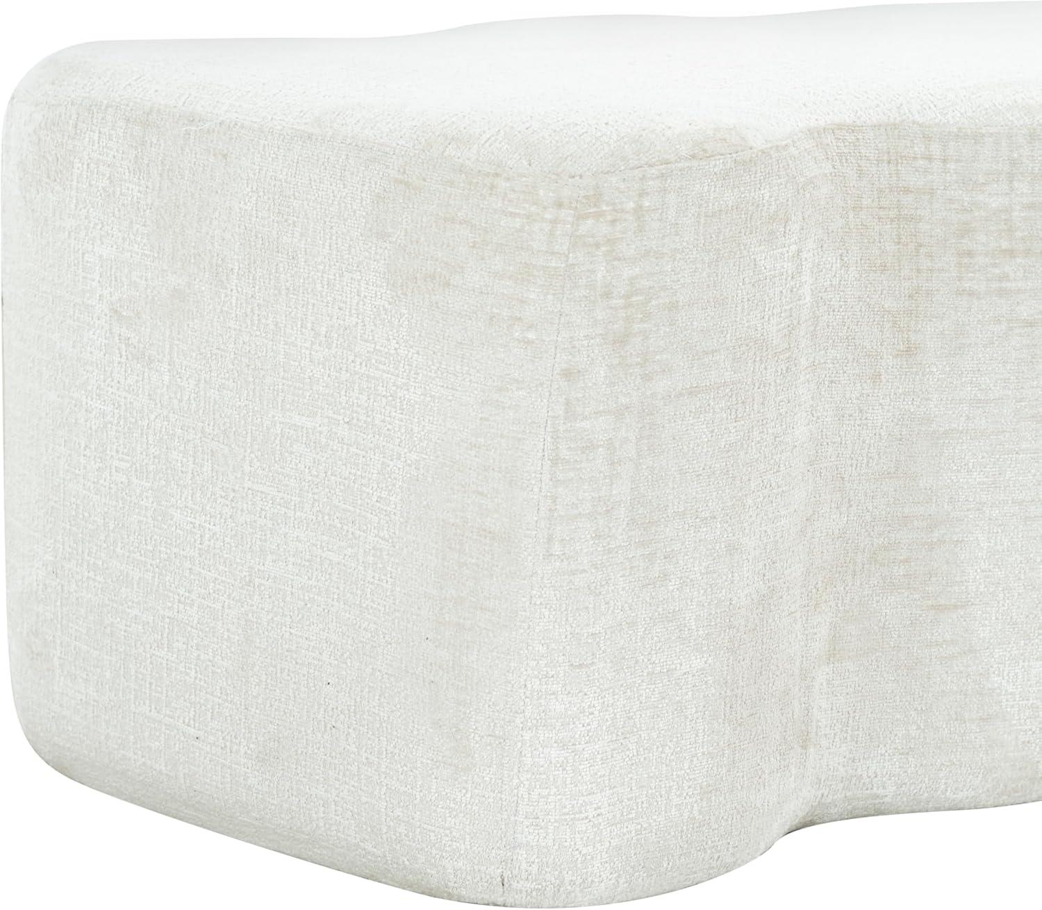 image:imageSAFAVIEH Couture Collection Jacqualessa Light Brown Chenille Bench Fully AssembledCream