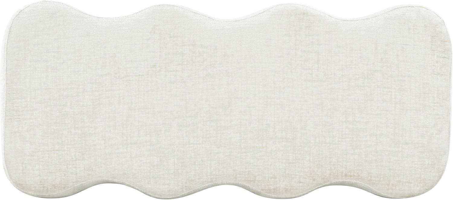 image:imageSAFAVIEH Couture Collection Jacqualessa Light Brown Chenille Bench Fully AssembledCream