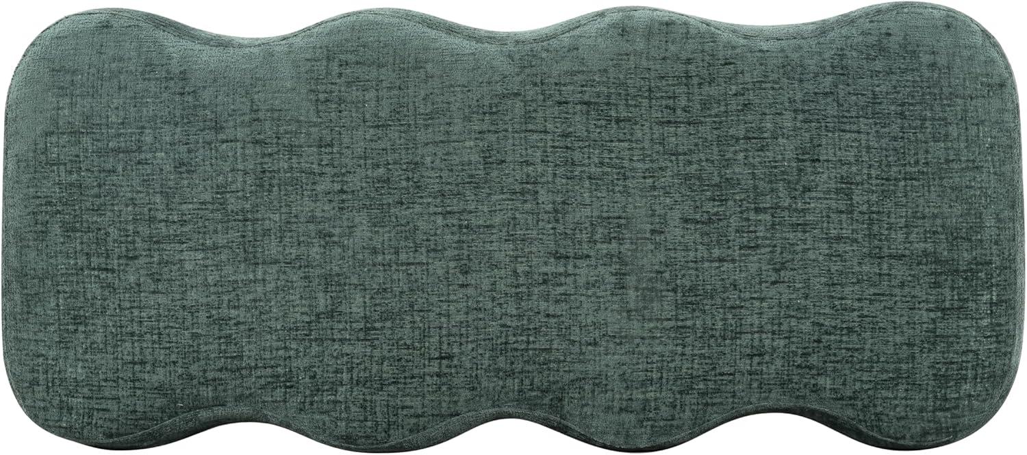 image:imageSAFAVIEH Couture Collection Jacqualessa Light Brown Chenille Bench Fully AssembledDark Green