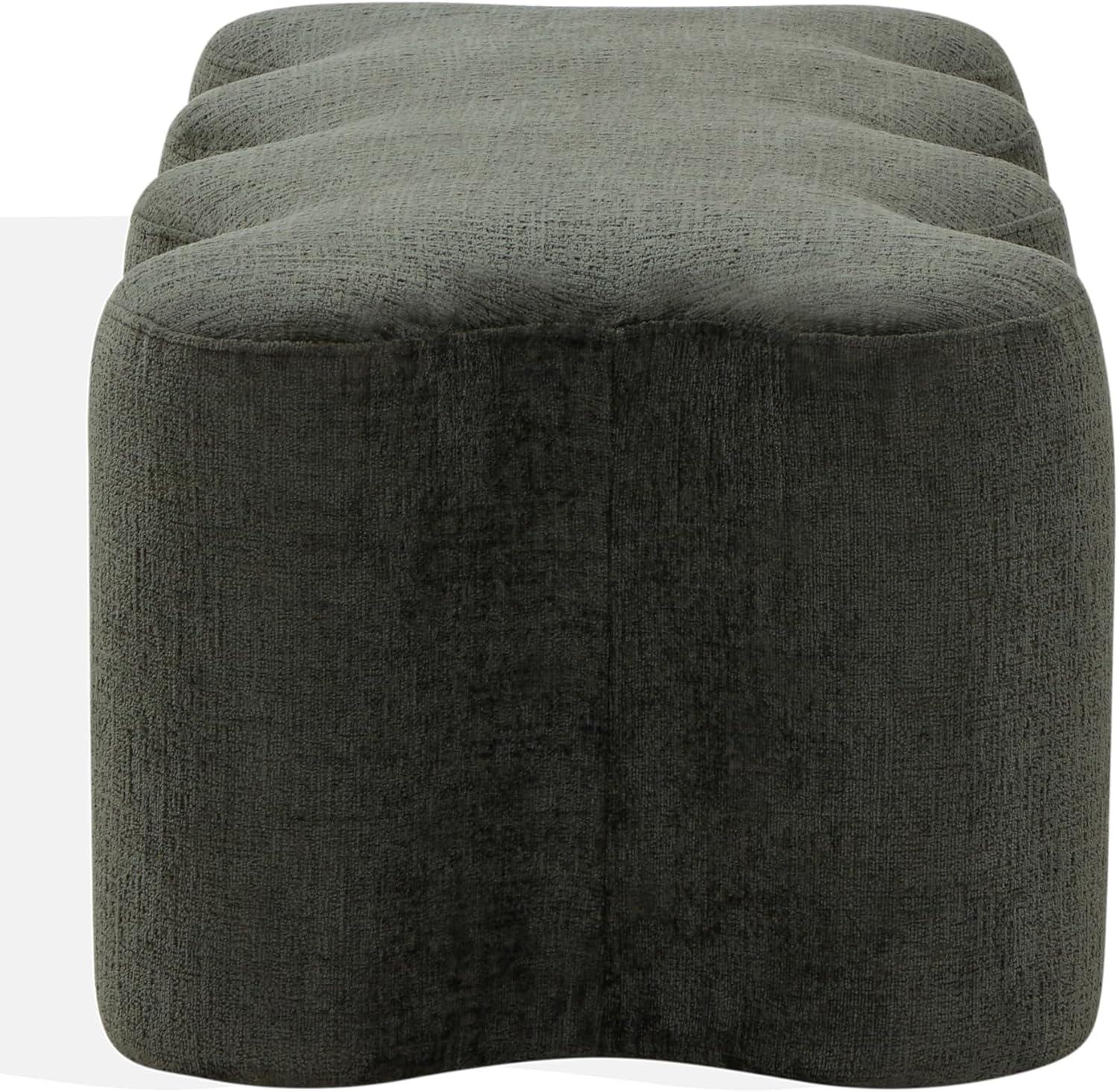 image:imageSAFAVIEH Couture Collection Jacqualessa Light Brown Chenille Bench Fully AssembledDark Green