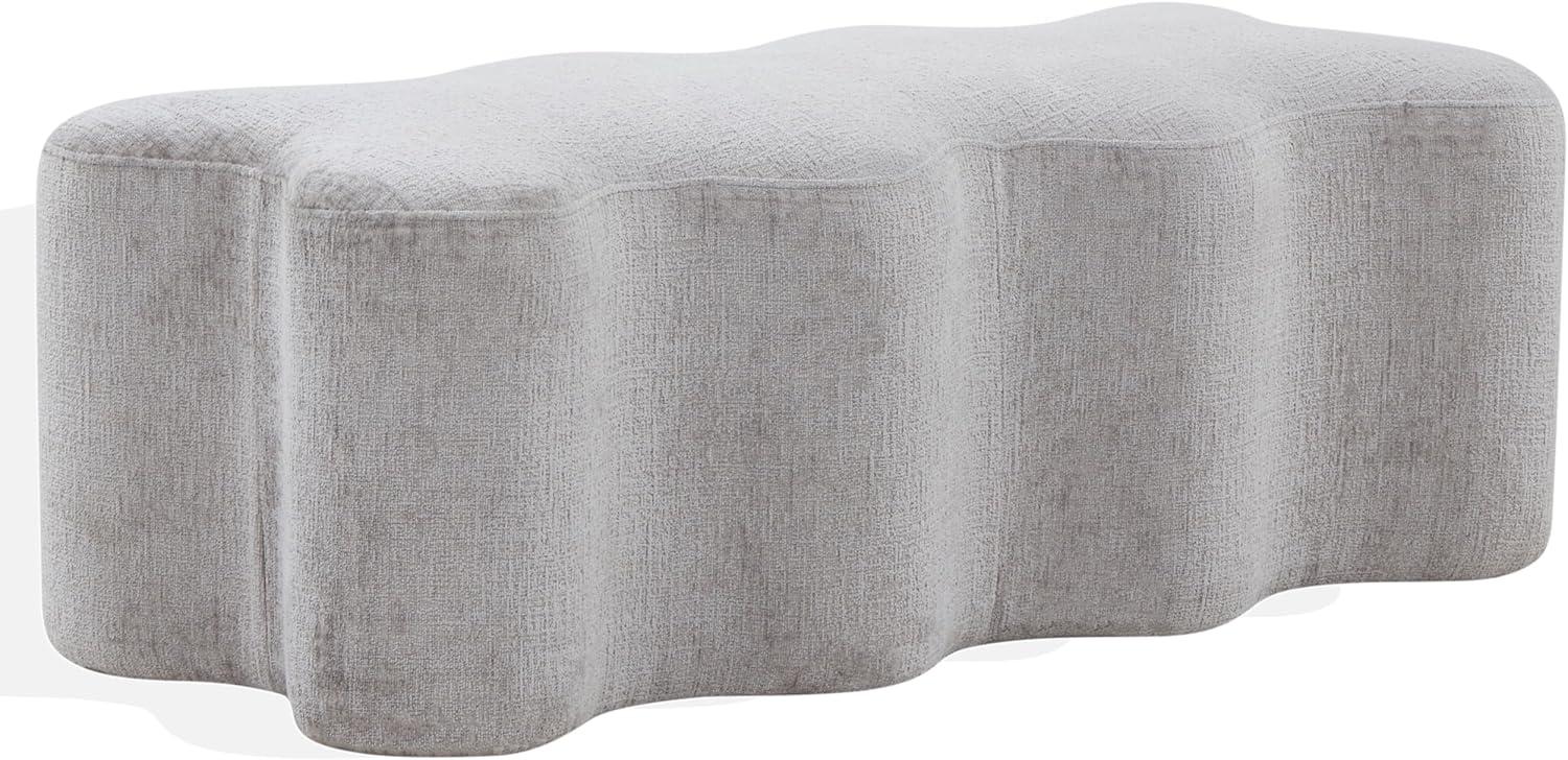 image:imageSAFAVIEH Couture Collection Jacqualessa Light Brown Chenille Bench Fully AssembledGrey