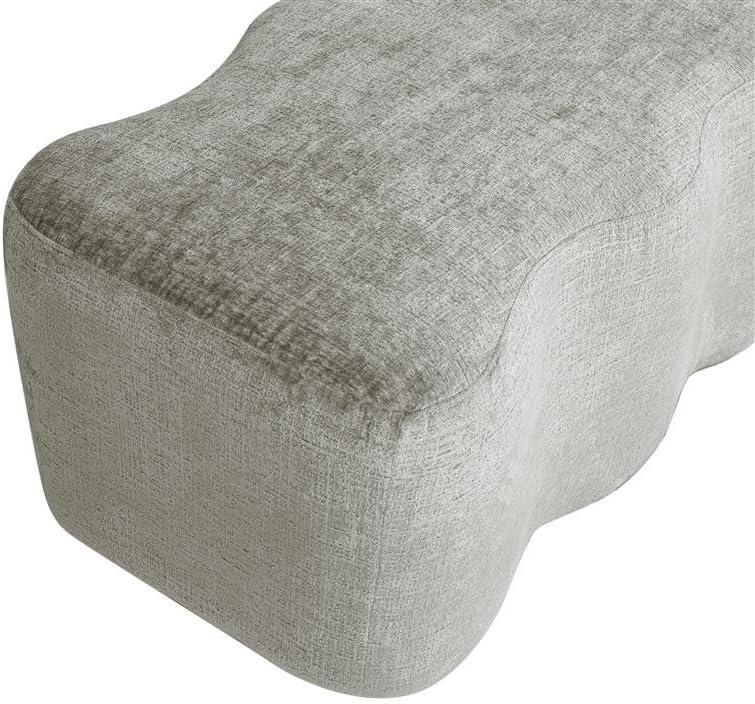 image:imageSAFAVIEH Couture Collection Jacqualessa Light Brown Chenille Bench Fully AssembledLight Brown