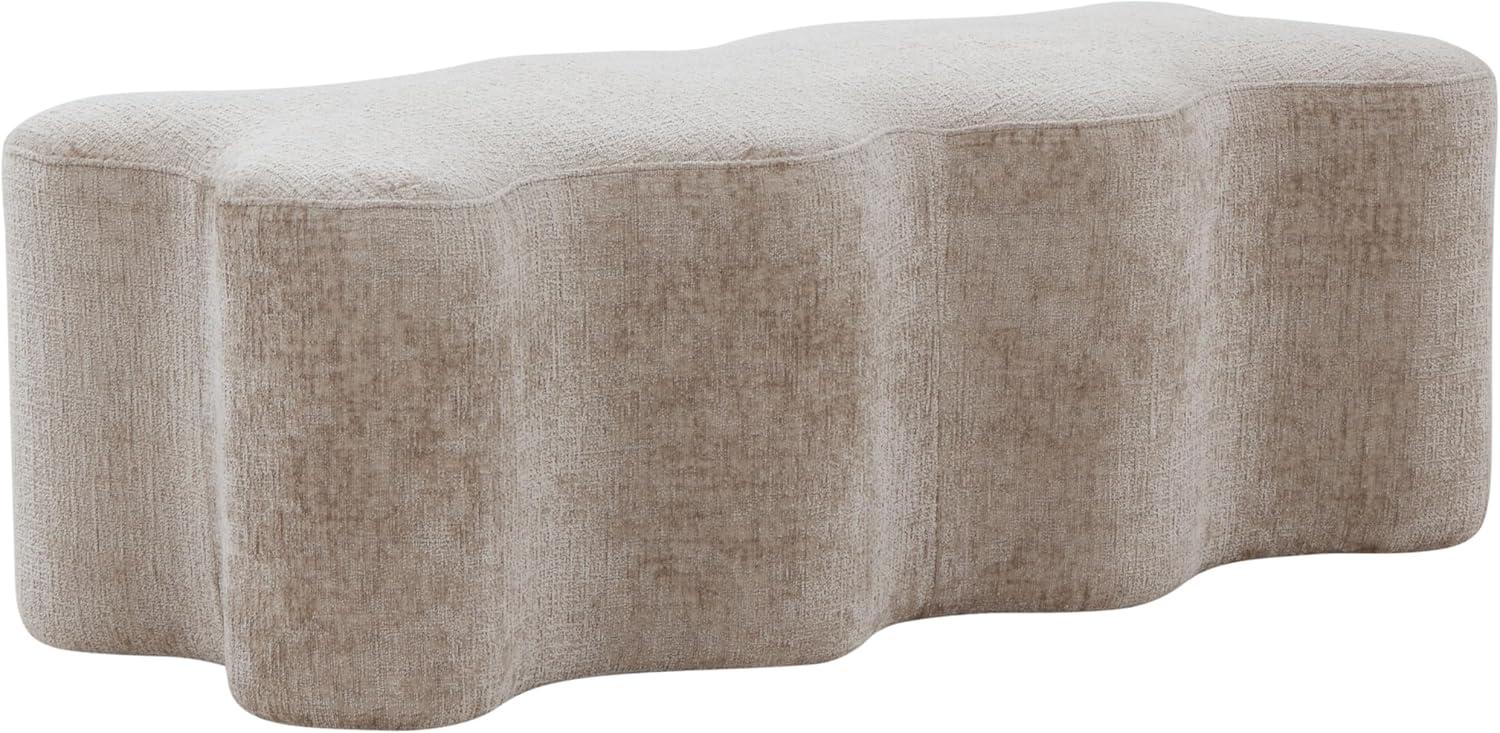 image:imageSAFAVIEH Couture Collection Jacqualessa Light Brown Chenille Bench Fully AssembledLight Brown