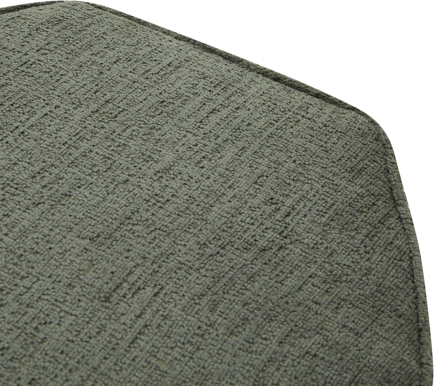 image:imageSAFAVIEH Couture Collection Rosaria Dark Green Chenille Upholstered Hexagon Shape Ottoman Foot Stool Accent Pouf Fully AssembledDark Green