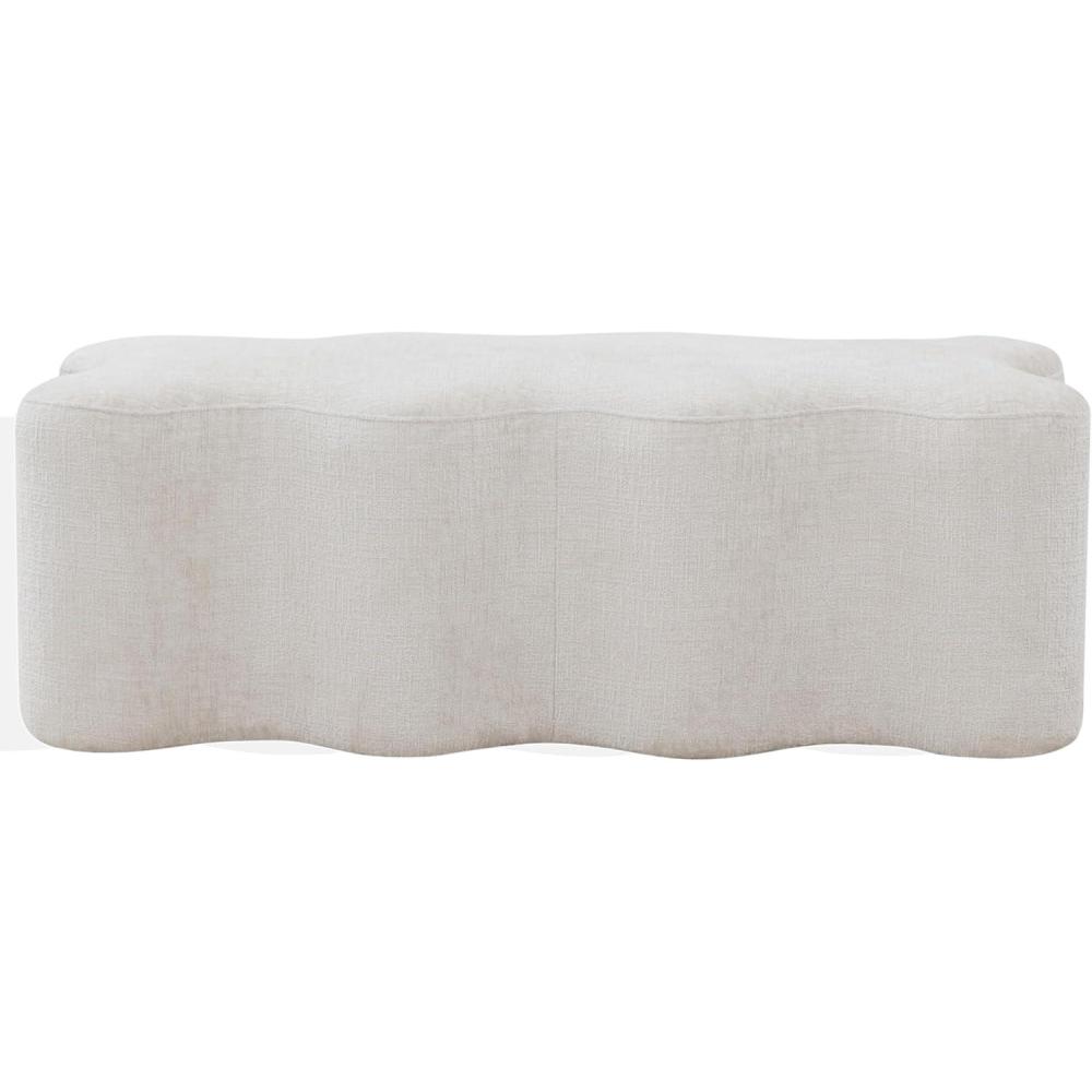 image:imageSAFAVIEH Couture Collection Jacqualessa Light Brown Chenille Bench Fully AssembledCream