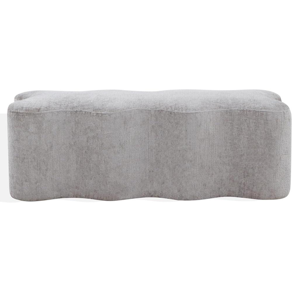 image:imageSAFAVIEH Couture Collection Jacqualessa Light Brown Chenille Bench Fully AssembledGrey