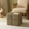 SAFAVIEH Couture Collection – Malta Natural Woven Seagrass Square Ottoman, Fully Assembled (CWK2028A)(Natural)
