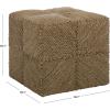 SAFAVIEH Couture Collection – Malta Natural Woven Seagrass Square Ottoman, Fully Assembled (CWK2028A)(Natural)