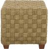 SAFAVIEH Couture Collection – Norabelle Natural Woven Seagrass Square Ottoman, Handwoven Accent Footrest or Decorative Cube, Coastal Boho Style, Fully Assembled (CWK2034A)(Natural)