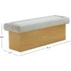 SAFAVIEH Couture Collection – Trudy Gold Chenille Upholstered Bench, Fully Assembled Walnut Wood Base Accent Bench (SFV4882C)(Light Brown/Walnut)