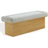 SAFAVIEH Couture Collection – Trudy Gold Chenille Upholstered Bench, Fully Assembled Walnut Wood Base Accent Bench (SFV4882C)(Light Brown/Walnut)