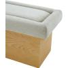 SAFAVIEH Couture Collection – Trudy Gold Chenille Upholstered Bench, Fully Assembled Walnut Wood Base Accent Bench (SFV4882C)(Light Brown/Walnut)