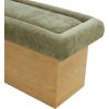SAFAVIEH Couture Collection – Trudy Gold Chenille Upholstered Bench, Fully Assembled Walnut Wood Base Accent Bench (SFV4882C)(Olive Green/Walnut)