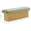 SAFAVIEH Couture Collection – Trudy Gold Chenille Upholstered Bench, Fully Assembled Walnut Wood Base Accent Bench (SFV4882C)(Olive Green/Walnut)