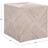 SAFAVIEH Couture Collection – Wynrose White Woven Split Rattan Ottoman, Fully Assembled (CWK2029A)(White)