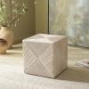 SAFAVIEH Couture Collection – Wynrose White Woven Split Rattan Ottoman, Fully Assembled (CWK2029A)(White)