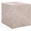 SAFAVIEH Couture Collection – Wynrose White Woven Split Rattan Ottoman, Fully Assembled (CWK2029A)(White)