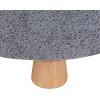 SAFAVIEH Couture Collection Denison Ivory & Natural Round Chenille Ottoman Foot Stool(Dark Grey/Natural)