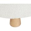 SAFAVIEH Couture Collection Denison Ivory & Natural Round Chenille Ottoman Foot Stool(Ivory/Natural)