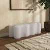 SAFAVIEH Couture Collection Jacqualessa Light Brown Chenille Bench (Fully Assembled)(Cream)