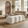 SAFAVIEH Couture Collection Jacqualessa Light Brown Chenille Bench (Fully Assembled)(Cream)