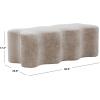 SAFAVIEH Couture Collection Jacqualessa Light Brown Chenille Bench (Fully Assembled)(Light Brown)