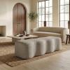 SAFAVIEH Couture Collection Jacqualessa Light Brown Chenille Bench (Fully Assembled)(Light Brown)